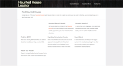 Desktop Screenshot of hauntedhouselocator.com
