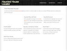 Tablet Screenshot of hauntedhouselocator.com